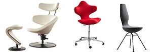 Verschiedene ergonomische Sitzmöbel der Firma Varier